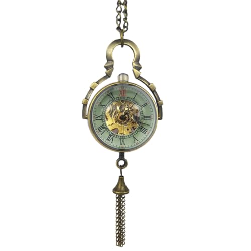 TENDYCOCO Dekorative Hohle Kugelförmige Halskette Mechanische Uhr Im Vintage-Look Für Modebegeisterte von TENDYCOCO