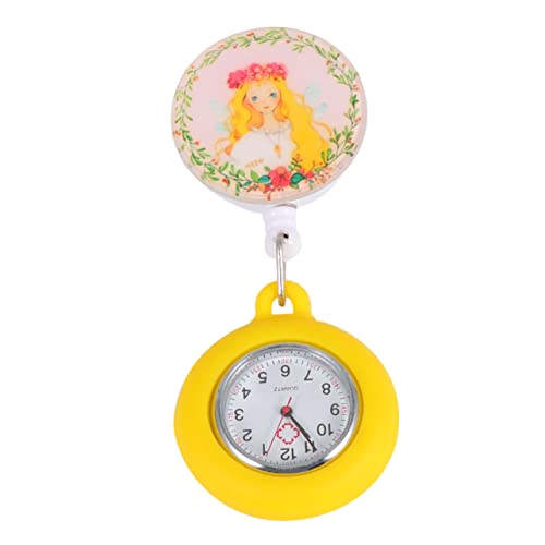 TENDYCOCO Tragbare Schwesternuhr Auf Krankenschwestern Achten Krankenschwester Anstecknadel Uhr Hängend Digital Anschauen Taschenuhren Für Krankenschwestern Hängende Schwesternuhr Hca Yellow von TENDYCOCO