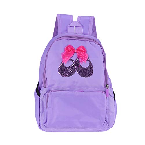 TENDYCOCO Rucksack Mit Brustgurt Farbiger Rucksack Ballettrucksack Rucksack Brustgurt Sarti Rosa Schultasche Für Tanztasche Für Kleinkinder Rosa Tütü Violett Schultern Mädchen Balletttasche von TENDYCOCO