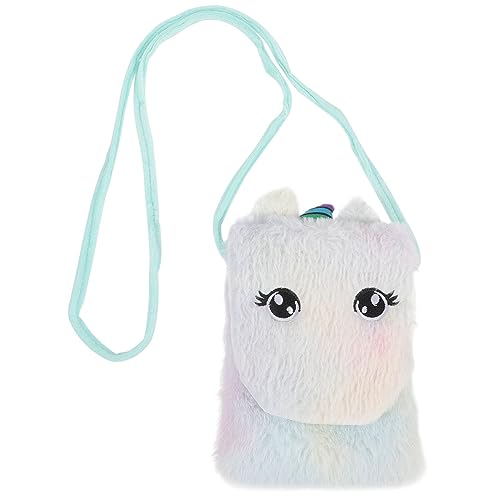 TENDYCOCO Umhängetasche Plüsch Einhorn Geldbörse Umhängetasche vertikale Handytasche Umhängetasche für kleine Mädchen Kinder Kinder von TENDYCOCO