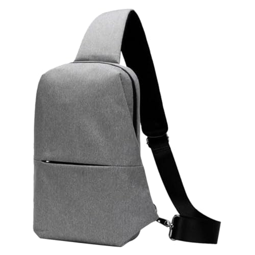 Sling Rucksack Herren Umhängetasche Atmungsaktives Material Für Wandern Und Reisen Hellgrau von TENDYCOCO