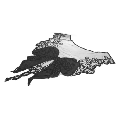 TENDYCOCO Wasserlösliche Spitze женская одежда ملابس نسائية Damenbekleidung Zubehör Falscher Kragen für Mädchen Spitzenkragen Kragendekore Polyestergarn Black von TENDYCOCO