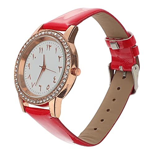 TENDYCOCO Damen-modeuhr Mit Wasserdiamanten Und Pu-Armband Roségold-Muschel Einzigartige Armbanduhr Für Frauen Verstellbar Für Den Alltag Business Und Party von TENDYCOCO
