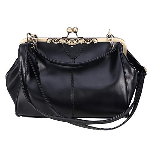 TENDYCOCO umhängetasche kiss lock umhängetasche pu leder handtasche verschluss für frauen von TENDYCOCO