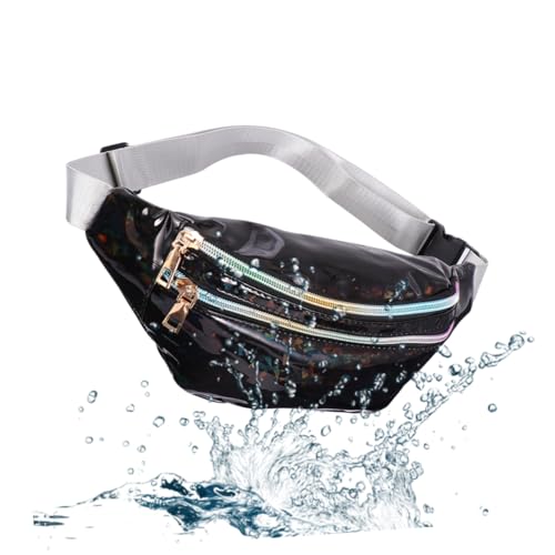Umhängetasche mit Pu-Pailletten für Damen Stilvolle Hüfttasche Modische Gürteltasche mit Reißverschluss für Den Täglichen Gebrauch von TENDYCOCO