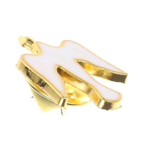 Vergoldete Emaille-anstecknadel mit Taubenmotiv Religiöser Schmuck Anstecknadel für Christliche Accessoires von TENDYCOCO