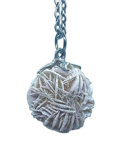 TENET -Anhänger Halskette Mineralien Halbedelsteine Schmuck handgefertigt (Mexiko-Wüstenrose) von TENET