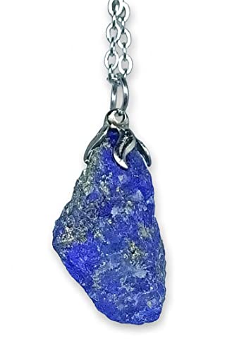 Halskette mit Anhänger mit Halbedelstein, handgefertigter Schmuck, Lapislazuli von TENET