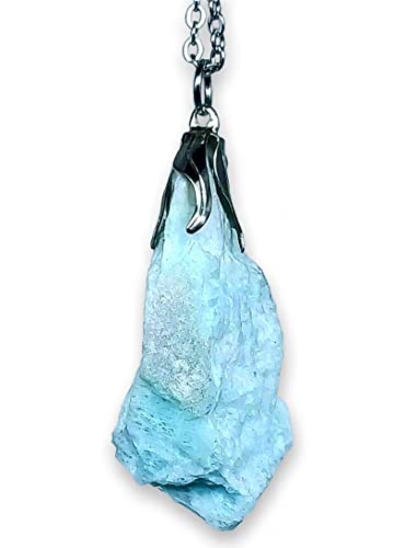 TENET -Anhänger Halskette Mineralien Halbedelsteine Handarbeit (Amazonit rohe) von TENET