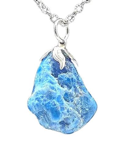 TENET -Anhänger Halskette Mineralien Halbedelsteine Handarbeit (roher APATIT) von TENET