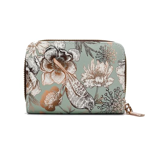 TENGEE Kreditkartenetui,Kartenetui,Kreditkartenetui Damen,Kleines Kartenetui Portmonee,mit Dekorativ ID Organizer Kartenhalter Etui,Mode Retro,für die Aufbewahrung von Kreditkarten,Karten und Münzen von TENGEE