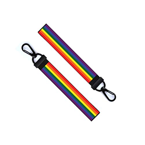 LGBT Regenbogen Schlüsselanhänger Gepäckanhänger Reißverschluss Pull Schlüsselanhänger Tasche Schlüsselanhänger Gay Pride Regenbogen Schwarz von TENNER.LONDON