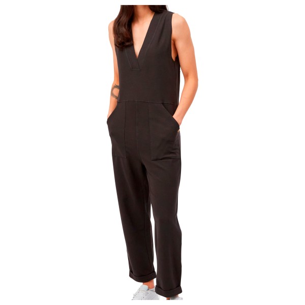 tentree - Women's French Terry V-Neck Jumpsuit - Jumpsuit Gr L;M;S;XL;XS braun;schwarz von TENTREE