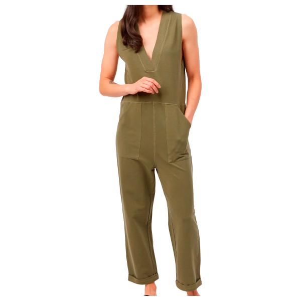 tentree - Women's French Terry V-Neck Jumpsuit - Jumpsuit Gr XS braun von TENTREE