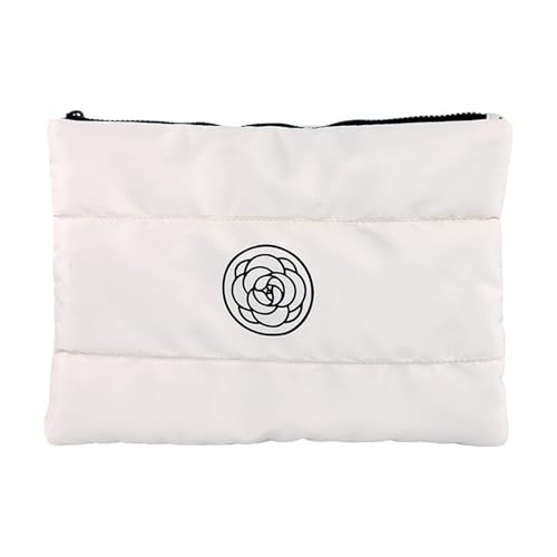 Elegante Kamellienblumenmuster Make Up Clutches Modische Frauen Sterbten Große Kapazität Puffer Kosmetikbeutel Organisatoren Pendler Makeuphalter von TENYELE