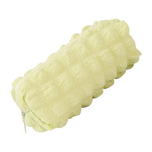 Federmäppchen Mädchen Federmäppchen Schreibwaren Tasche Schöne Puff-Stifttasche Bleistift Organizer Student Back to School Supplies, gelb, 18*7*8cm von TENYELE