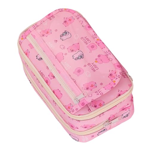 Federmäppchen mit Reißverschluss, hohe Kapazität, Stifthalter, Aufbewahrungstasche, 9 Fächer, tragbarer Stift-Organizer, Reise-Kosmetiktasche, Reiseutensilien-Tasche, B, Mass Beauty von TENYELE