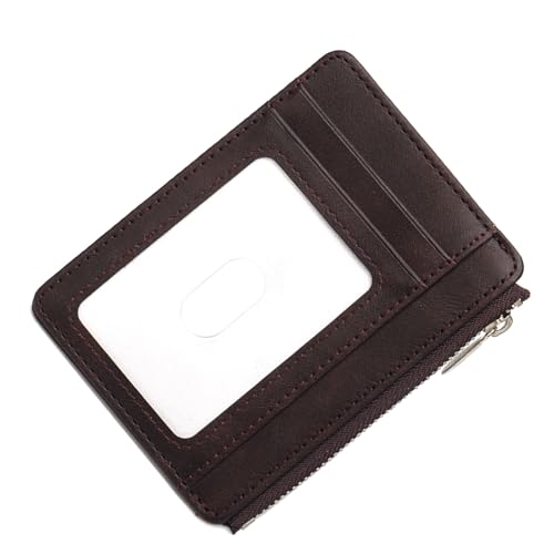 Leichter PU Kartenhalter Mit Klarem Fenster Reißverschluss Blockierende Münzgeldgeldbörse Für Geschäftsprofis Und Reisende Leichter Kartenorganisator von TENYELE