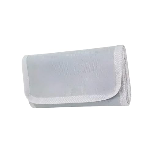 Oxford Cloth Portable Cash Management Solution 6 Compartment Zippered Bag For International Currency Travel Essential Zippered Compact Cash Envelope, grau, One Size von TENYELE