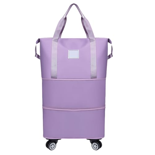 Rollende Reisetasche Mit Abnehmbaren Rädern Erweiterbarer Trockener Nassseparations Reisebotten Sportgepäckbeutel Für Frauen Und Männer Mit Rädern Gepäck von TENYELE