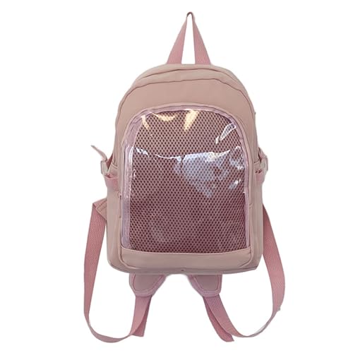 Schulmädchen Süße Transparente Tasche Klare Tasche Nylon Rucksack Itabag Animes Pin Display Schultasche Für Frauen Mädchen Japanischer Stil Klarer Rucksack von TENYELE