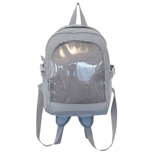 Schulmädchen Süße Transparente Tasche Klare Tasche Nylon Rucksack Itabag Animes Pin Display Schultasche Für Frauen Mädchen Japanischer Stil Klarer Rucksack von TENYELE