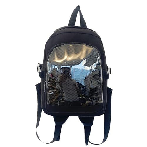 Schulmädchen Süße Transparente Tasche Klare Tasche Nylon Rucksack Itabag Animes Pin Display Schultasche Für Frauen Mädchen Japanischer Stil Klarer Rucksack von TENYELE