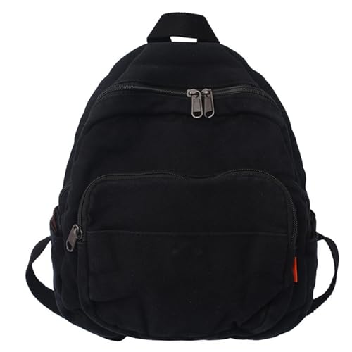 Solid Color Rucksack Girl Casual Daypacks Canvas Schülerschule Reise Ästhetische Leinwand Schülern School Solid Farb Ästhetik von TENYELE