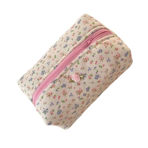 Stilvolle Gestepte Baumwoll Make Up Beutel Mit Reißverschlüssen Für Frauen Und Mädchen Sichern Stilvolle Kosmetische Organisierte Make Up Organizer von TENYELE