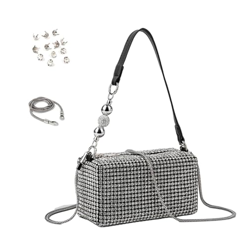 TENYELE Allpassende, funkelnde Umhängetasche für Damen, elegante Schultertasche, modische Abend-Handtasche, Strass, Messenger, funkelnde Umhängetasche für Damen und Mädchen, passend zu von TENYELE
