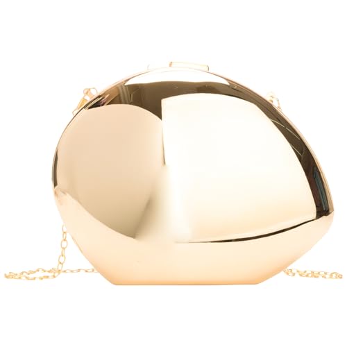 TENYELE Anspruchsvolle Damen Crossbody Geldbörse Abendtasche Kette Handtasche für Party Tragen und besondere Anlässe Kette Schultertasche, gold, One Size von TENYELE