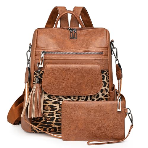 TENYELE Backpack Umhängetasche PU Leather Store Bücher Karten Laptop Regenschirm Verstellbares Gurt Für Schüler Schultasche Reise Kausaltageshäute Große Kapazität von TENYELE