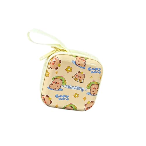 TENYELE Blechplattenmünzenhalter Mit Capybara Print Praktischer Metallwechselbehälter Für Tägliche Verwendung Von Reise Oder Einkaufsmini Metallwechselhalter von TENYELE