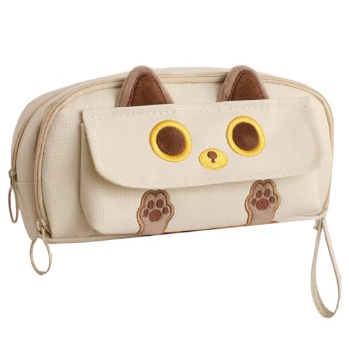 TENYELE Bleistiftbeutel Große Kapazität Bleistift Gehäuse Cartoon Cats Bag Make Up Tasche Ästhetische Schreibwaren Make Up Cartoon Cats Stationerie Großkapazität Hülle Für Die Schule von TENYELE