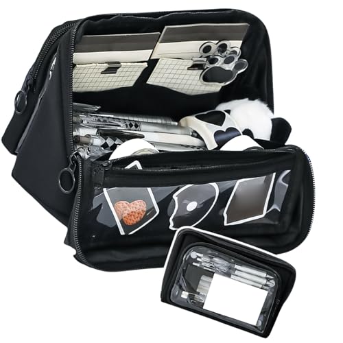 TENYELE Bleistiftkoffer Mit Großer Kapazität Multi Layered Bleistiftbeutel Abnehmbare Beutel Reisekosmetikbeutel Für Office School Stift Container von TENYELE