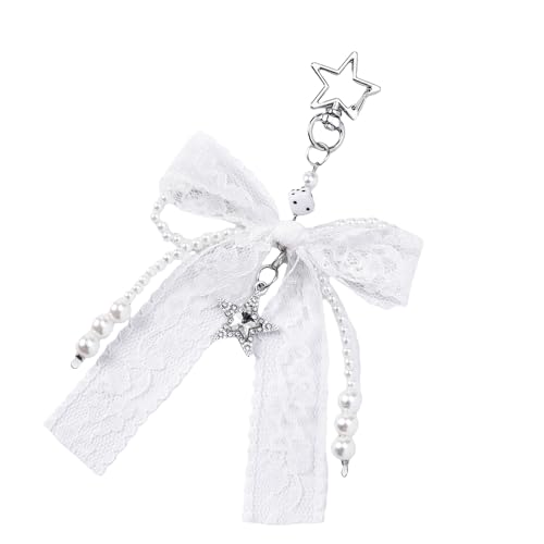 TENYELE Bows Schlüsselbeutel Zauber Für Frauen Geldbeutel Handtasche Rucksack Anhänger Auto Keyring Ästhetische Schlüsselbund Reizzubehör von TENYELE