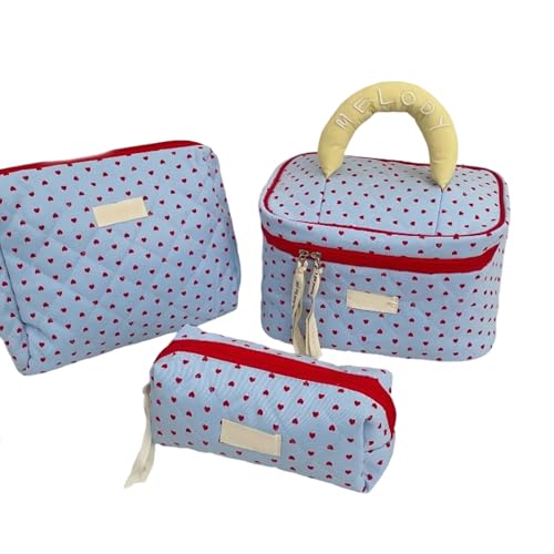 TENYELE Elegante 3 Stücke Kosmetikbeutel Set Mit Bögen Verzierung Make Up Taschen Für Reisen Und Tägliche Verwendung Von Mode Frauen Stilvoller Make Up Aufbewahrung von TENYELE