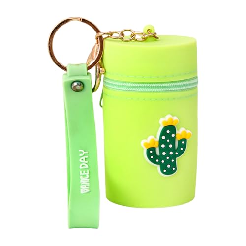 TENYELE Kleine Silikonschlüsselketten Brieftasche Reisefreundliche Münzgrundtasche Lip Gloss Storage Budes Schlüsselbeutel Wechselbeutelwechseltasche von TENYELE