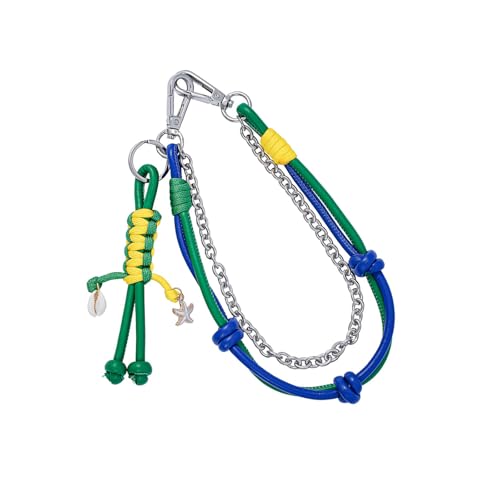 TENYELE Mode Handgefertigte Tasche Accessoire Schlüsselbund Mit Pu Seil Und Roboterdetail Trendy Dekoration Hose Ornament Für Rucksäcke Jeans Inspirierte Hängende Dekoration von TENYELE