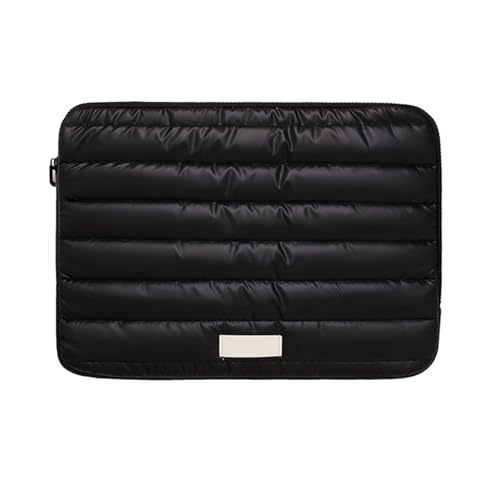TENYELE Moderne Gesteppte Laptophülle 13 14 Zoll Mit Reibungsloser Reißverschluss Computer Speicherhülle Für Geschäfts Und Schüler Verwenden Wasserdichte Laptopbeutel von TENYELE