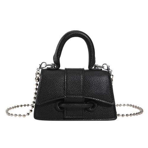 TENYELE Modische Damen-Handtasche, vielseitig einsetzbar, PU-Schultertasche oder Umhängetasche, Schwarz , One Size von TENYELE