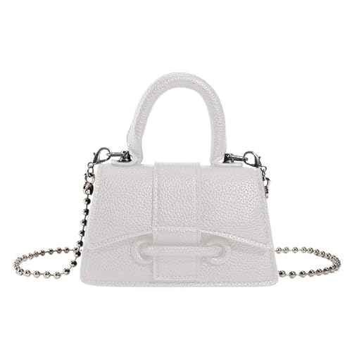 TENYELE Modische Damen-Handtasche, vielseitig einsetzbar, PU-Schultertasche oder Umhängetasche, weiß, One Size von TENYELE