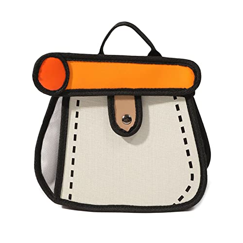TENYELE Niedliche Cartoon-Ketten-Kuchentasche, zweidimensionale Canvas-Umhängetasche, Handtasche, Schultertasche, für Töchter, Freundinnen, Segeltuch, zweidimensional, D, One Size von TENYELE