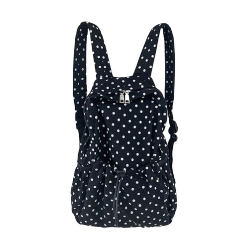 TENYELE Polkas Dot Rucksäcke Für Girl Draw String Japanische Stile Lässige Daypourz von TENYELE
