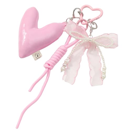 TENYELE Stylish Heart Bows Bag Accessoire Mit Modedetails Und Praktischen Designs Autoschlüsselkettenbärchen Origination Damen Einzigartige Statement TENYELE Stylish Heart Bows Bag Accessoire Mit Modedetails Und Praktischen Designs Autoschlüsselkettenbärchen Origination Damen Einzigartige Statement von TENYELE