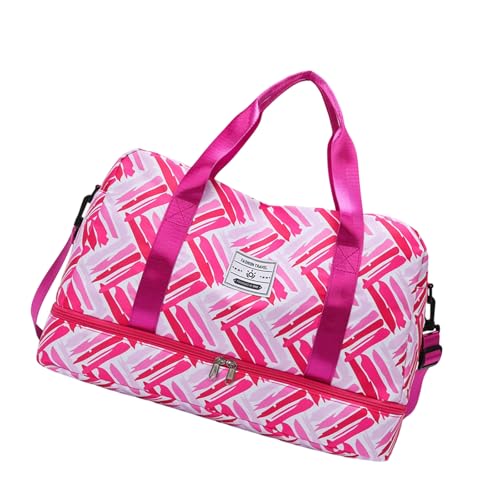 Turnbeutel Große Kapazität Reisetasche Gepäck Fitness mit Schuhfach Übernachtung Weekender für Frauen Fitness Reisegepäck Multifunktional Sport Gym Training, a, Mass Beauty von TENYELE