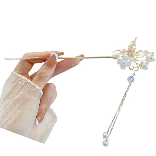 Vintage-inspirierte Metall-Haarnadel für Hochsteckfrisuren, einfach zu bedienen, Haarschmuck für Abschlussball oder Freizeitkleidung von TENYELE