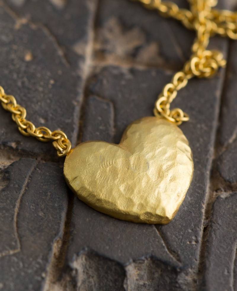 Gold Herz Halskette, Silber Kleine Mutter Geschenk Gold Herz Halskette, Silber Kleine Mutter Geschenk von TEOMANDESIGN