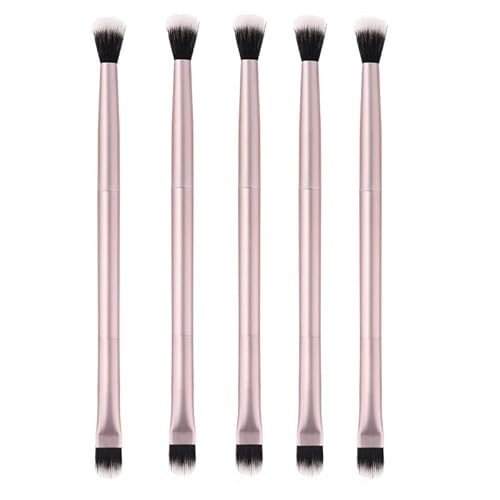 TEONEI Doppelendiger Augen-Make-up-Pinsel, Lidschatten-Mischpinsel, Lidschatten-Schmierpinsel, Foundation-Make-up-Applikator, 5 Stück von TEONEI