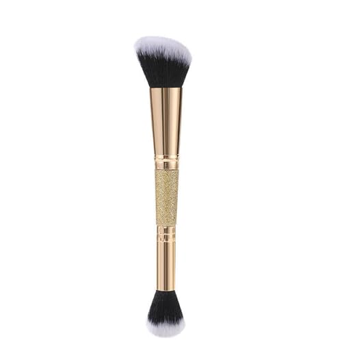 TEONEI Foundation Make-up Pinsel, Teint Perfektion Pinsel Dual Ended Contour Brush Foundation & Concealer Pinsel in Einem für Blending Liquid Powder Concealer Creme Kosmetik Rouge Make-up Pinsel von TEONEI